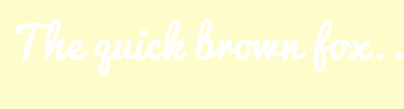 Image with Font Color FFFFFF and Background Color FEFCCB